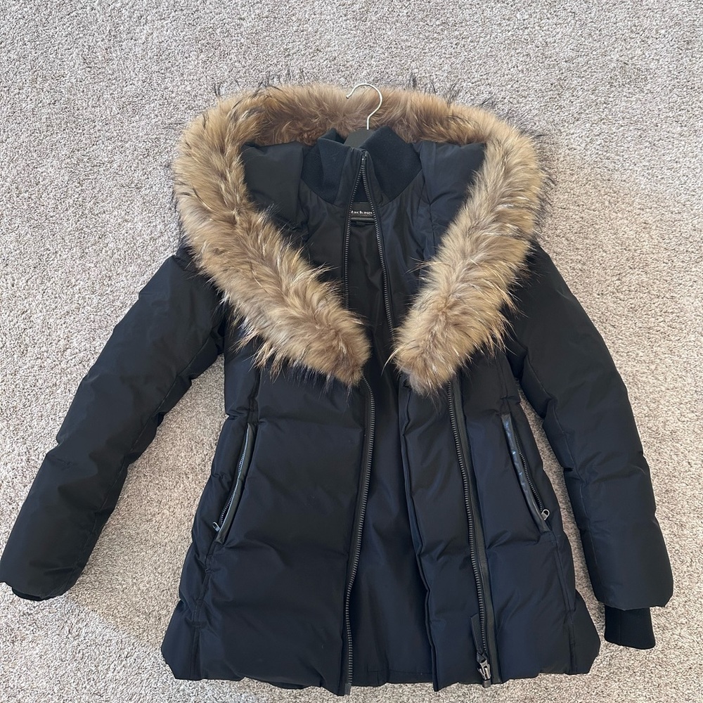 COPY - Mackage Down coat with natural fur Signature Mackage Collar